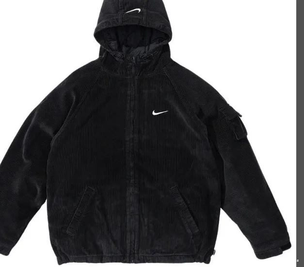 Jacket Black L XL Hooded S Cotton Arc Jacket Corduroy Corduroy M 0604